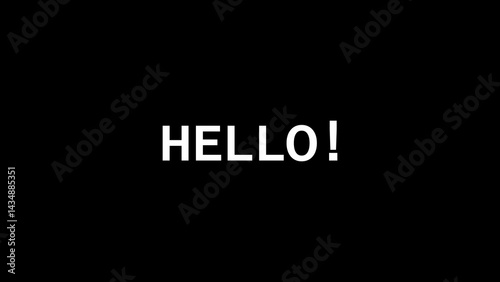 Hello Speech Bubble Isolated On Background