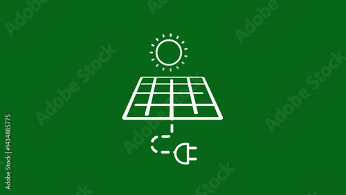 pack of solar panels connected to a house icon vector isolated illustration