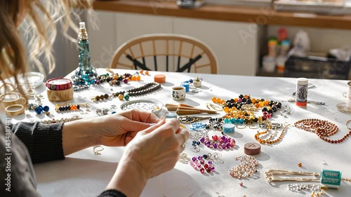 Female Artisan Crafting Jewelry
