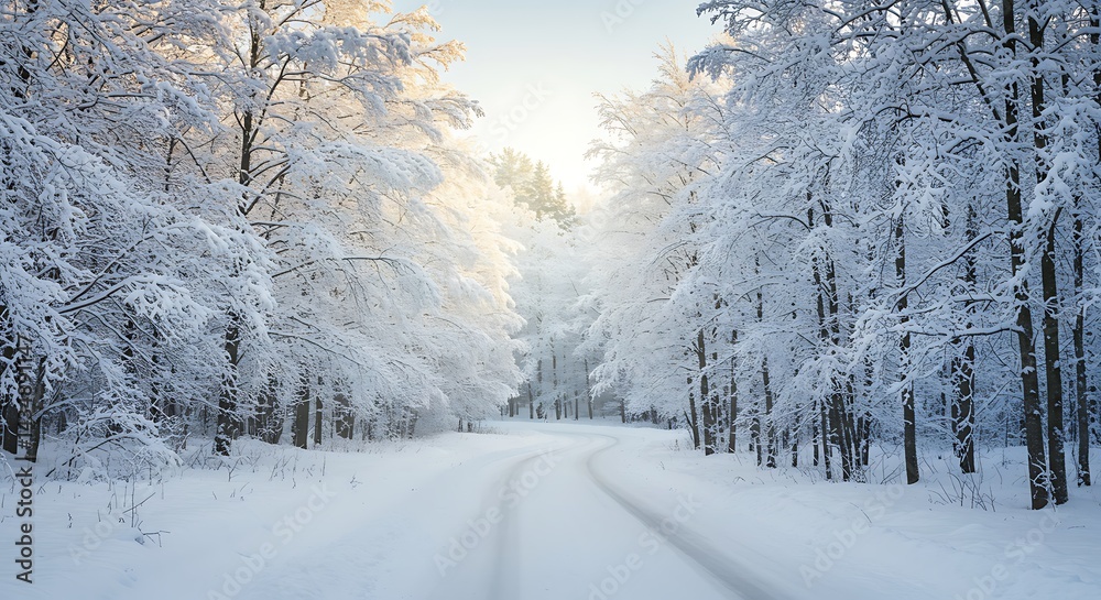 Obraz premium Winter's Whisper AI Generated