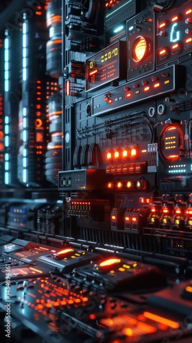 Futuristic cityscape structures