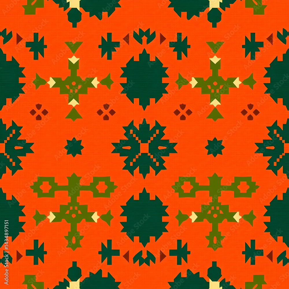 Elegant Welsh tapestry with earthy tones, seamless pattern. Elegant Welsh tapestry with earthy tones, seamless pattern.