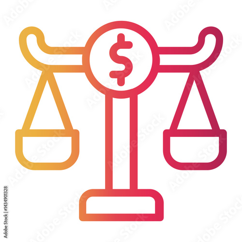 justice Line Gradient Icon