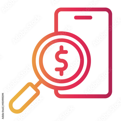 search Line Gradient Icon