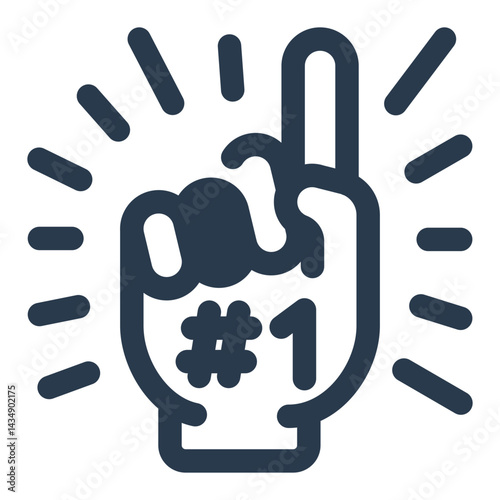 Foam Finger with Number One for Lacrosse Fans