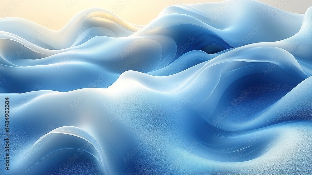 Obraz premium Abstract Flowing Blue Liquid