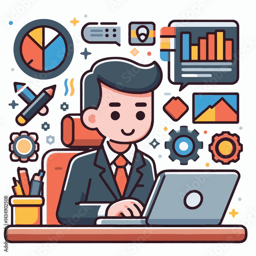 editor, business, computer, content, technology, editing, man, writer, office, work, online, internet, workplace, people, illustration, designer, digital, person, concept, professional, creative, scre
