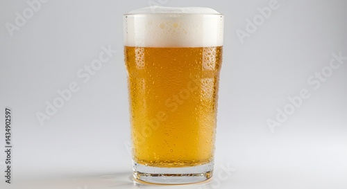 glass of beer with foam