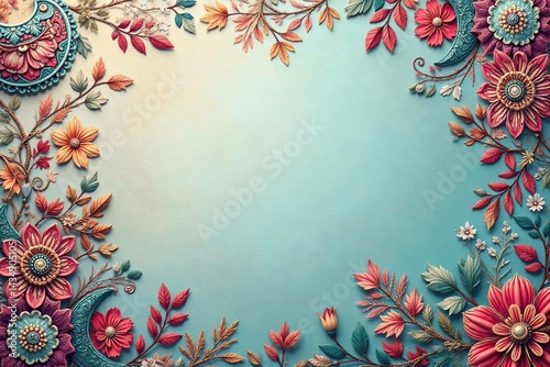 Classic paisley motifs on a soft, muted background , retro, muted