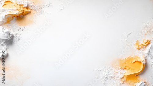 Abstract art background with white and orange textures