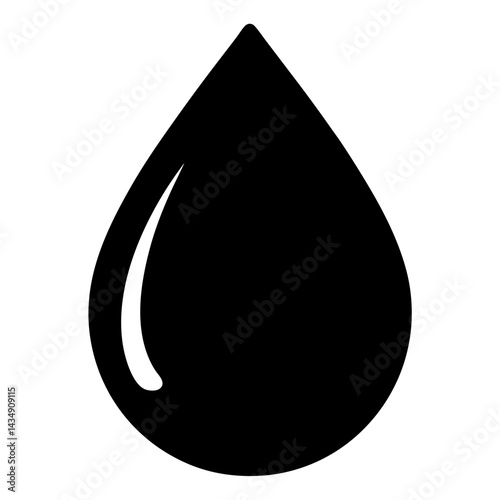 Simple stylized droplet water blood rain transparent . icon design representing moisture and purity