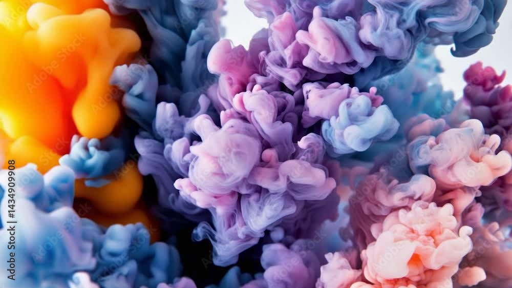 Colorful Ink Blobs in Water (1)