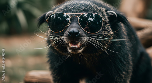 Binturong in Sunglasses: Cool and Quirky Wildlife Portrait