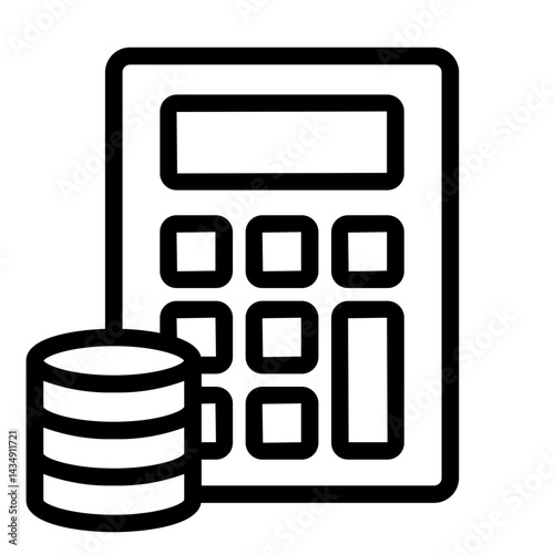 calculator Line Icon