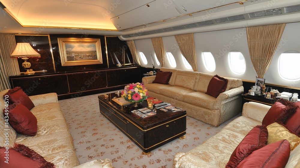 Luxurious Private Jet Interior (1)