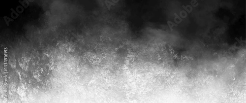 Obraz na płótnie Vector abstract gray smoke on black color splashed watercolor textured background w salonie