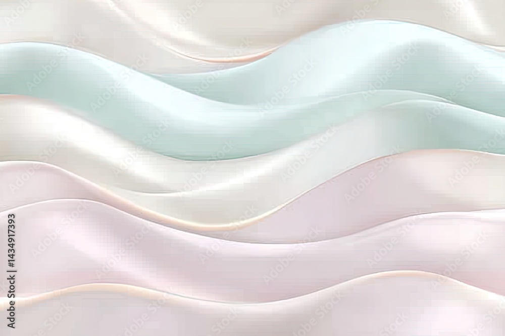 Obraz premium Delicate, flowing pastel waves