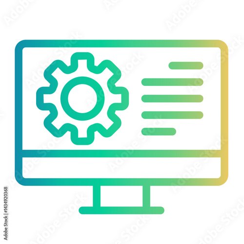 developer Line Gradient Icon