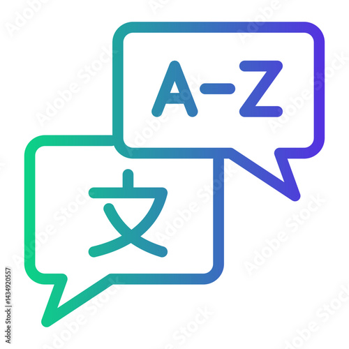 translator Line Gradient Icon