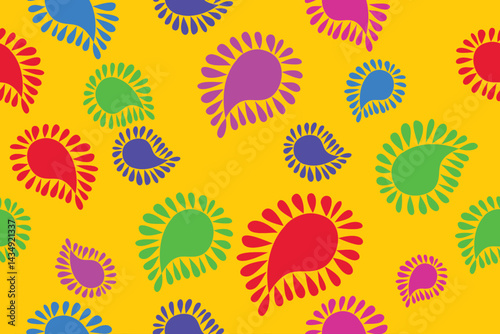 seamless background with flowers