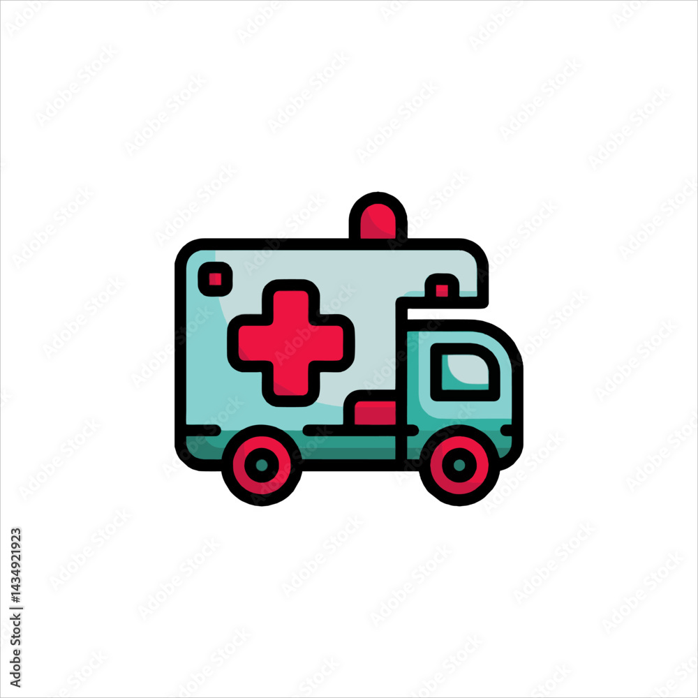 Fototapeta premium ambulance car icon