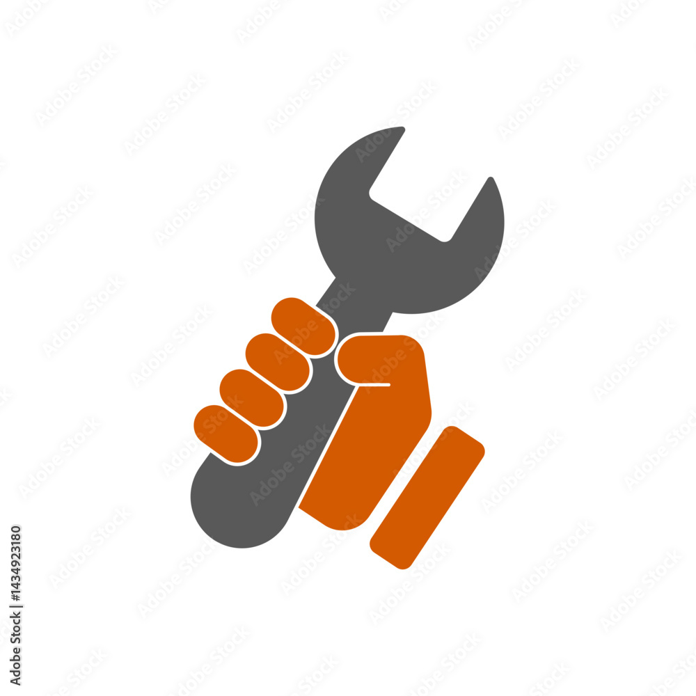 Technical icon. Wrench handle vector illustration