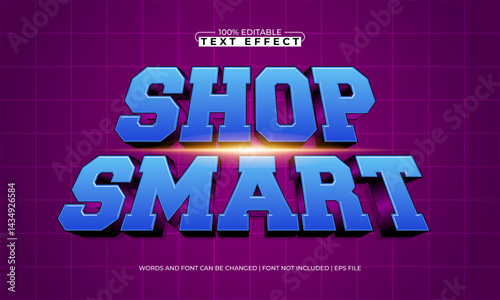 shop smart editable text effect with a discount and sale text style