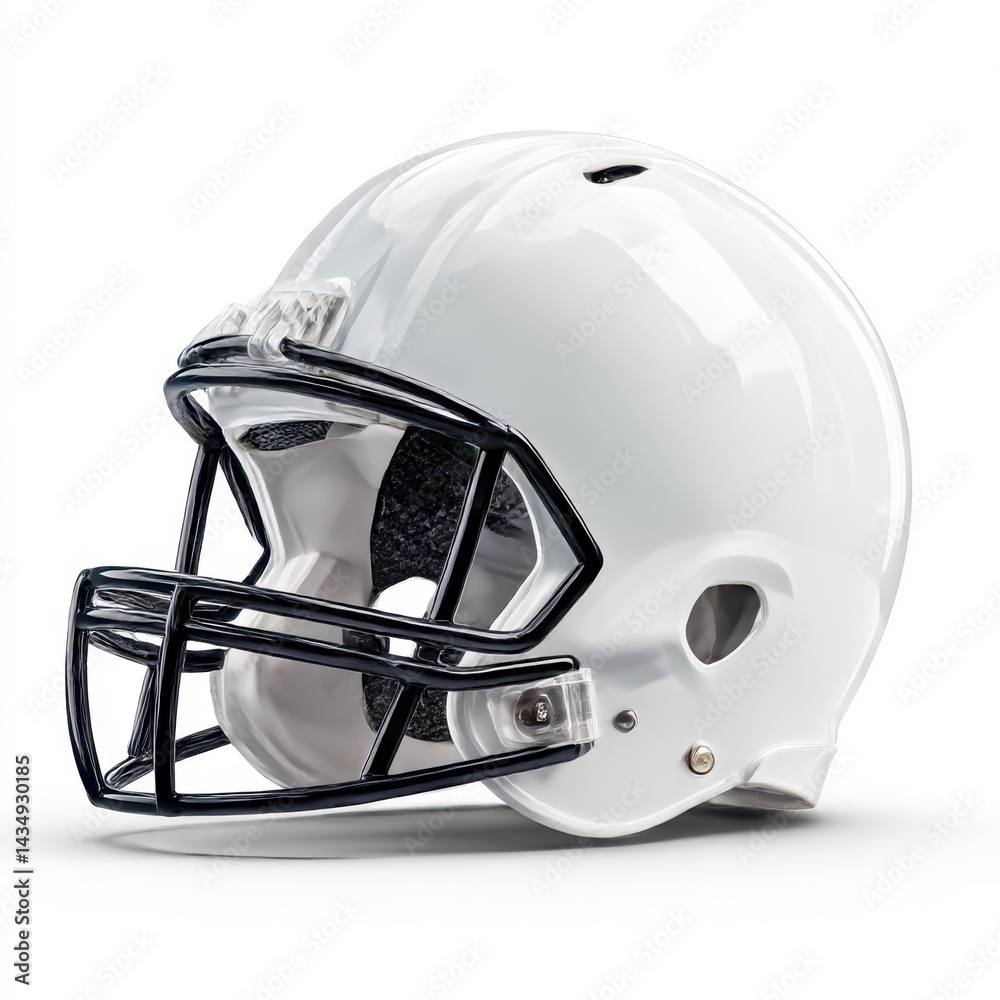 Fototapeta premium Football helmet equipment sport isolated on a white background.