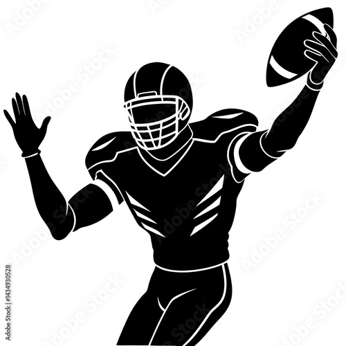 American football player vector design on white background