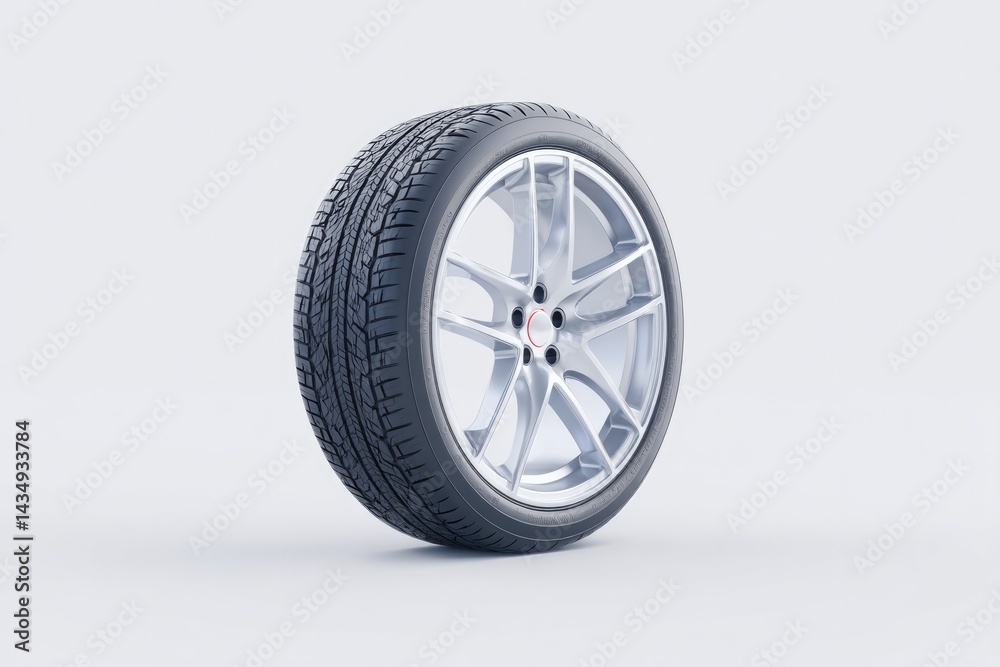 3d illustration of car wheel and tire intricately designed to highlight its structure texture and tread pattern floating 3d illustration of car wheel and tire intricately designed to highlight its structure texture and tread pattern floating