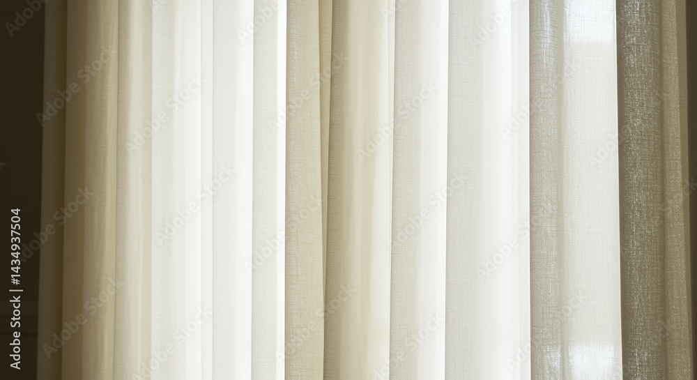 Fototapeta premium Sheer Elegance: A Textured Curtain Composition