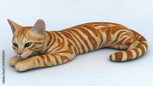 Obraz na płótnie Ginger kitten lying down w salonie