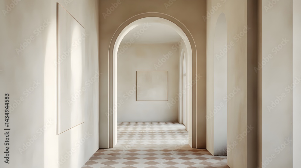 Light and Shadow in Architectural Design: A sunlit corridor framed by elegant arches leads the eye toward a focal point, where the interplay of light and shadow enhances the architectural elements. Light and Shadow in Architectural Design: A sunlit corridor framed by elegant arches leads the eye toward a focal point, where the interplay of light and shadow enhances the architectural elements.