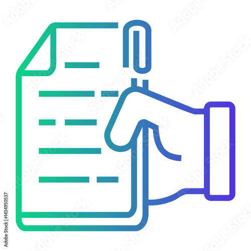 files Line Gradient Icon