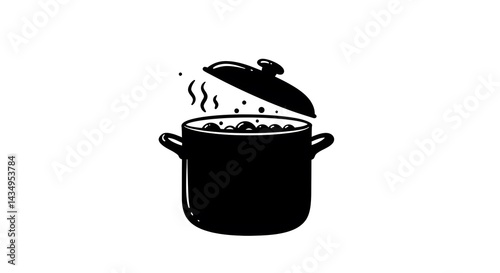 Boiling Pot Cartoon Icon