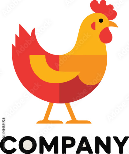 graphics chicken logo concept