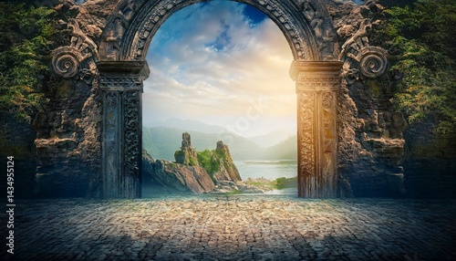 Time Travel Portal Past Historical Scene