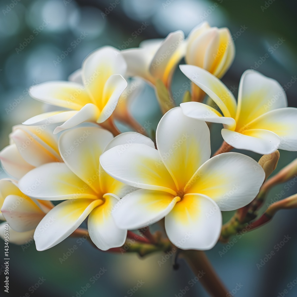 Fototapeta premium white plumeria flowers
