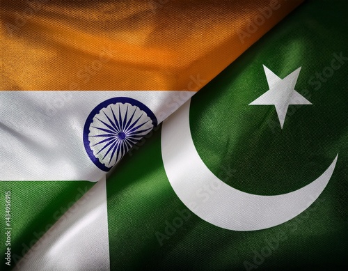 pakistan and india flag background photo