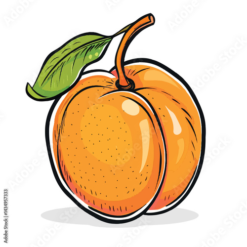 A cute of Apricot vector illustration style