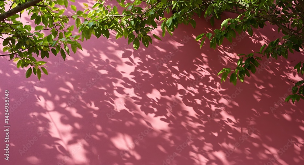 Fototapeta premium Rose-Tinted Canopy AI Generated