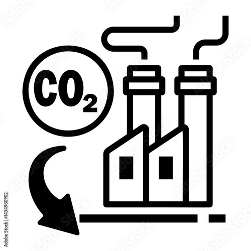 carbon capture Line Icon