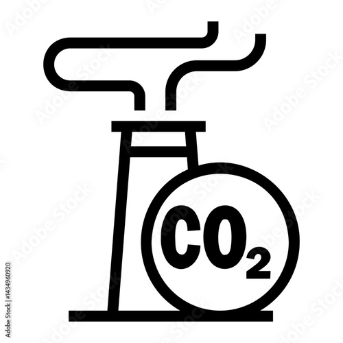 carbon capture Line Icon