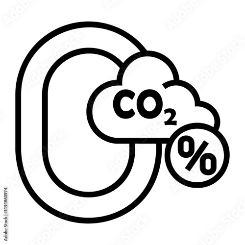 carbon capture Line Icon