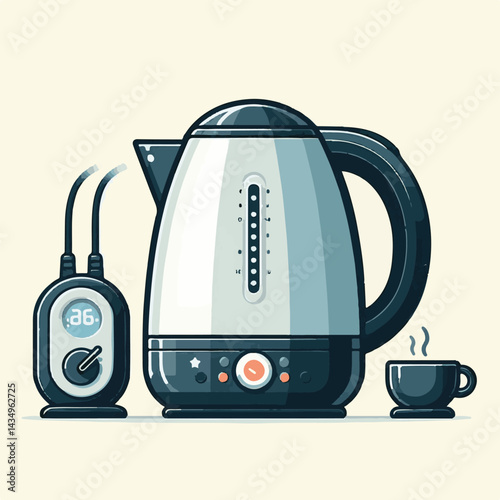 kitchen, domestic, kettle, appliance, electric, modern, household, tea, water, coffee, home, drink, object, hot, background, boiler, beverage, electrical, table, equipment, metal, steel, boiling, pot,