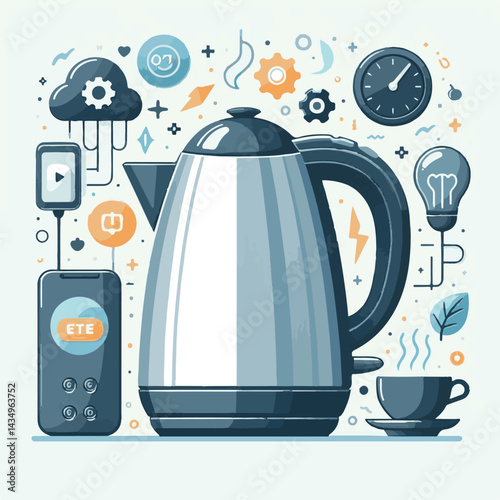 kitchen, domestic, kettle, appliance, electric, modern, household, tea, water, coffee, home, drink, object, hot, background, boiler, beverage, electrical, table, equipment, metal, steel, boiling, pot,