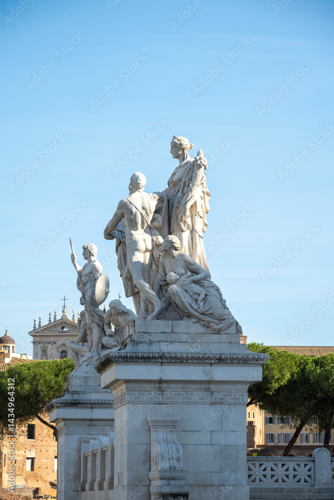 Obraz premium The Victor Emmanuel II National Monument, also known as the Vittoriano or for synecdoche Altare della Patria, is a large national monument built between 1885 and 1935 to honour Victor Emmanuel II, the