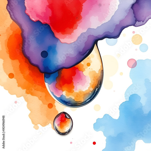watercolor art water brash waterdrop.