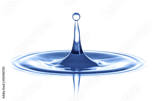 water drop splash isolated on transparent background