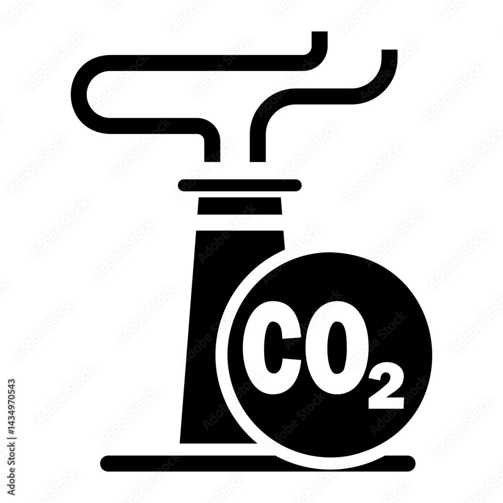 Obraz premium carbon capture Solid icon